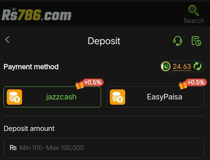 RS786 Game Download Deposit