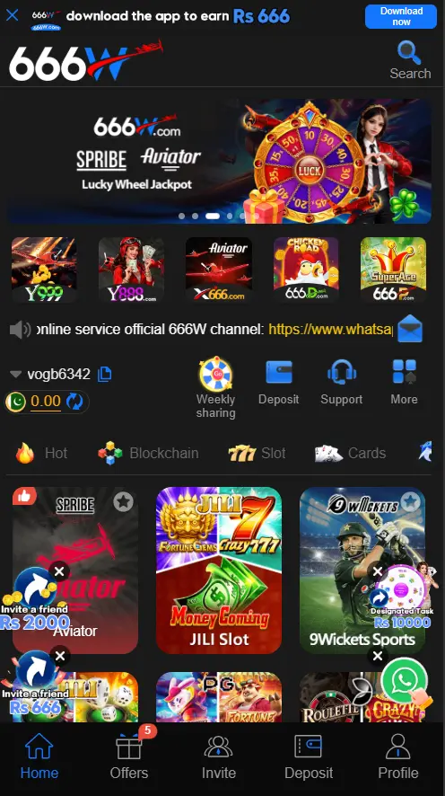 w666 game download apk